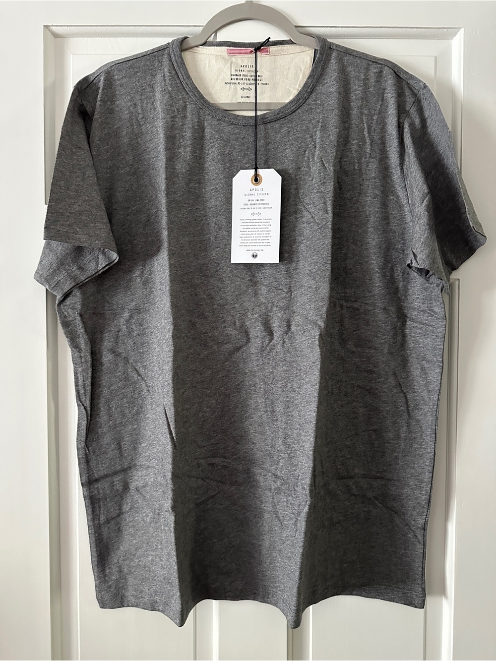 NWT Apolis Global Citizen 100% Organic Cotton Short Sleeve Crewneck T-Shirt